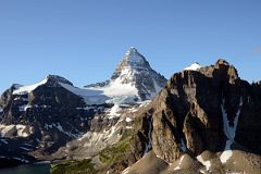 30 Mount Magog, Mount Assiniboine, Sunburst Peak, Lake Magog Early Morning From the Nublet.jpg